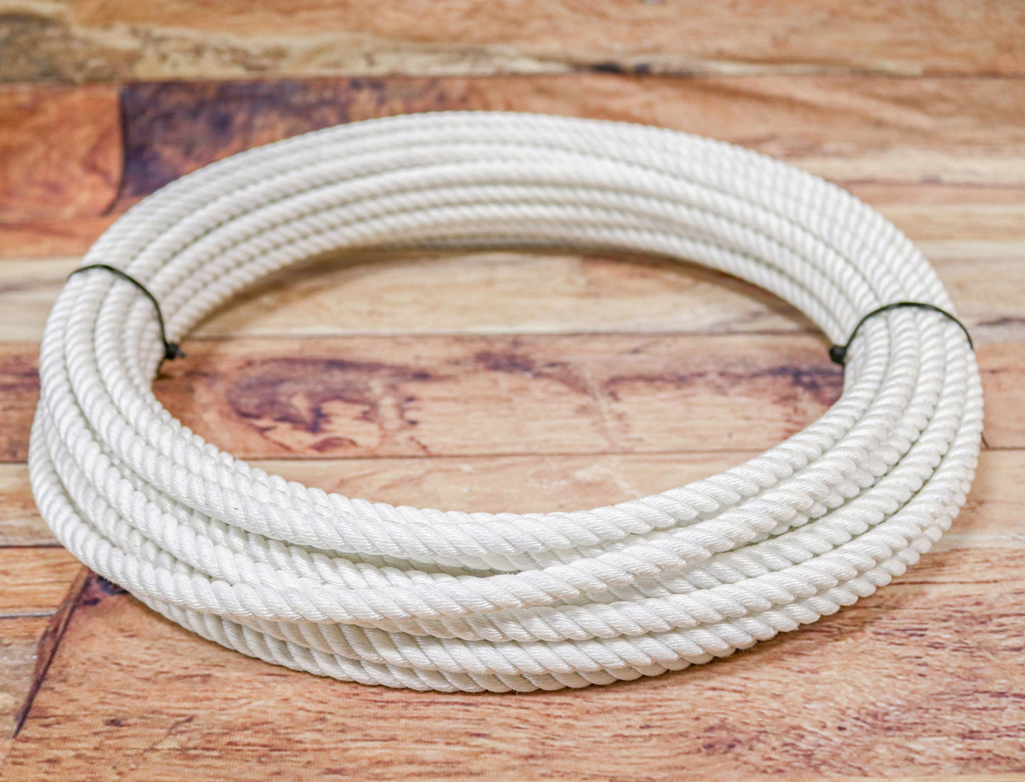 100 Ft White Soga de Plomo 11mm Lead Core Lariat Rope - M - Royal Saddles - Ropes/Sogas