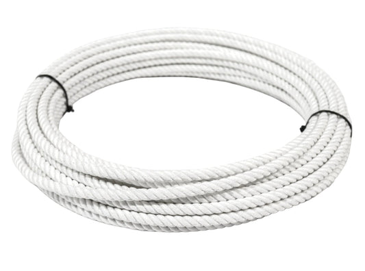 100 Ft White Soga de Plomo 11mm Lead Core Lariat Rope - M - Royal Saddles - Ropes/Sogas