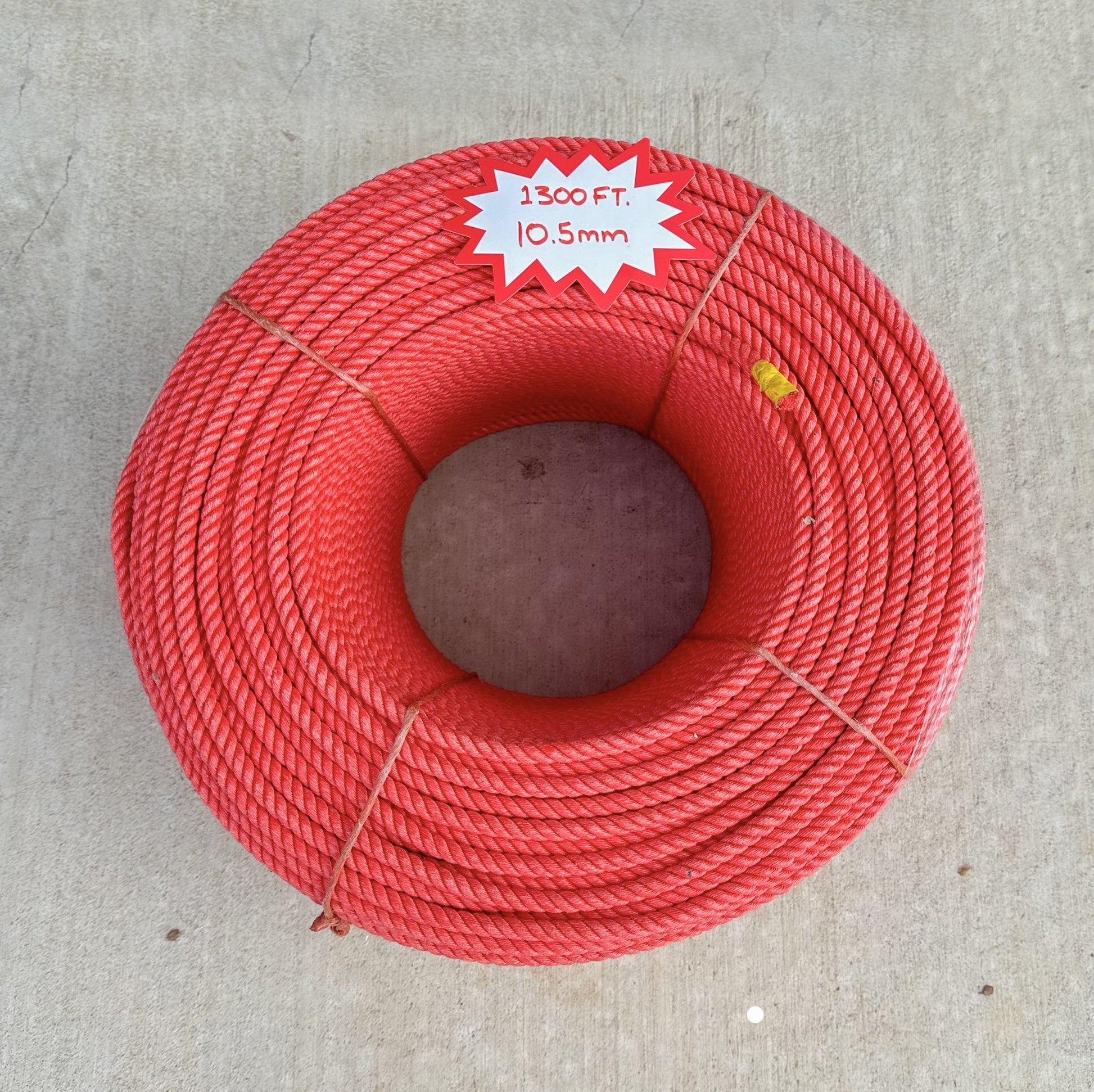 1300 FT Red Soga De Plomo 10.5mm Lead Core Coil Rollo - M - Royal Saddles - Ropes/Sogas