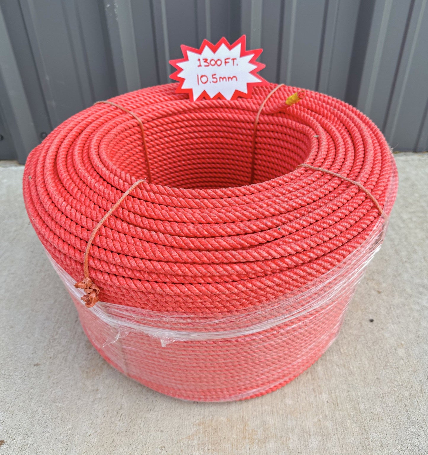 1300 FT Red Soga De Plomo 10.5mm Lead Core Coil Rollo - M - Royal Saddles - Ropes/Sogas