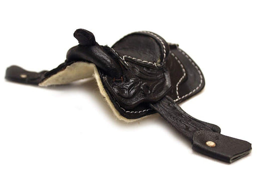 2" Black Western Miniature Saddle - M - Royal Saddles - Decor & Gifts