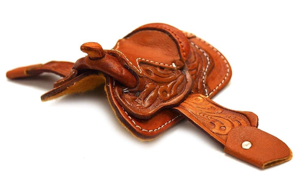 2" Tan Western Miniature Saddle - M - Royal Saddles - Decor & Gifts