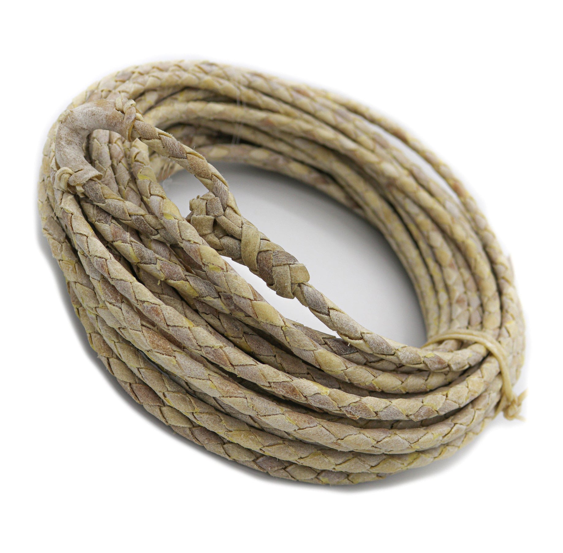 32 ft Cuero Crudo Soga Rawhide Leather Braided Rope - M - Royal Saddles - Ropes/Sogas