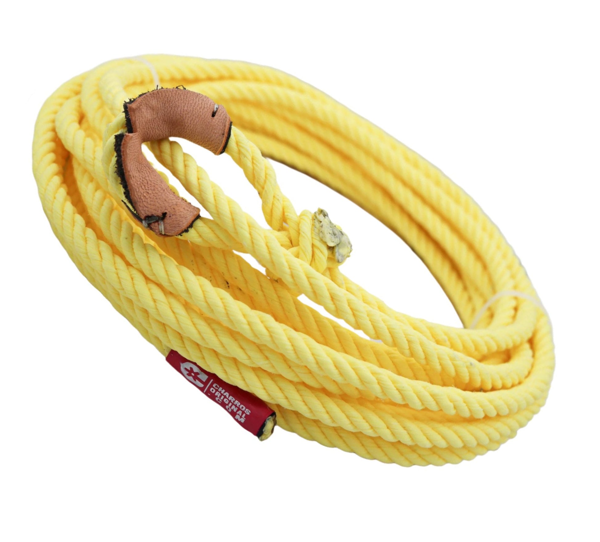 34 ft Pastel Matte Yellow Soga Para Florear Trick Rope - M - Royal Saddles - Ropes/Sogas