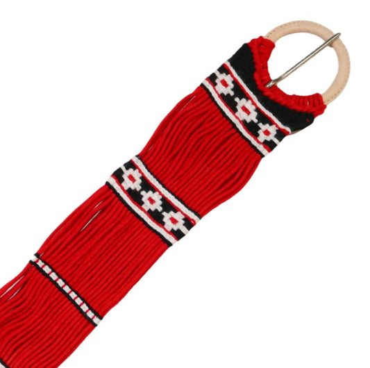 35" Cincho Rojo Simple Tradicional Red Traditional Cinch - M - Royal Saddles - Charro Cinchos