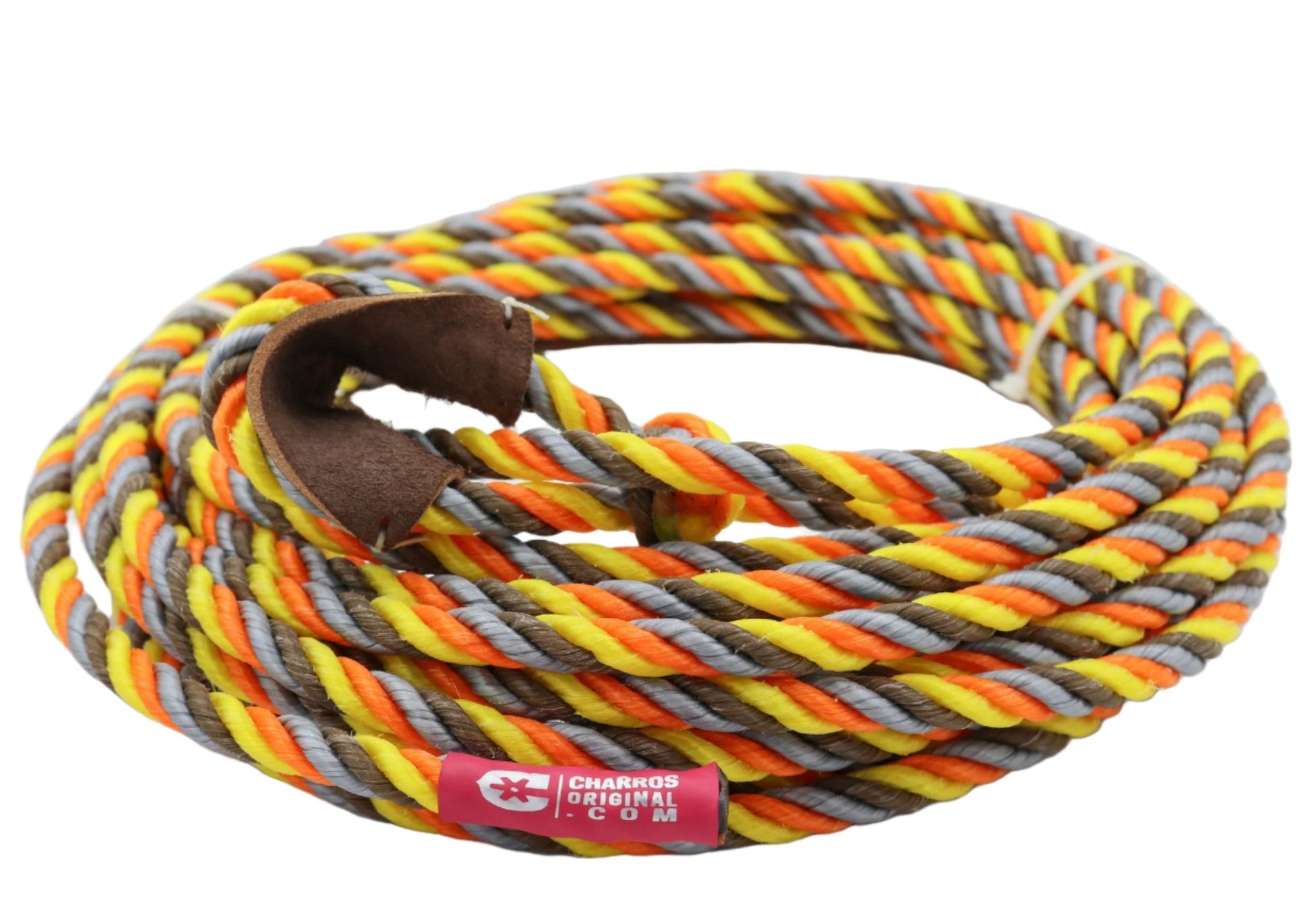 39 FT. Charro Trick Rope Yellow/Orange/Brown Soga Para Florear - M - Royal Saddles - Ropes/Sogas