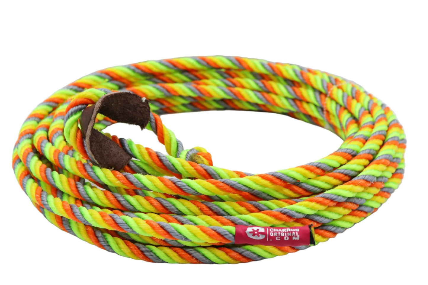 39 Ft Soga Para Florear Limon/Gris/ Amarillo Trick Rope Green - M - Royal Saddles - Ropes/Sogas