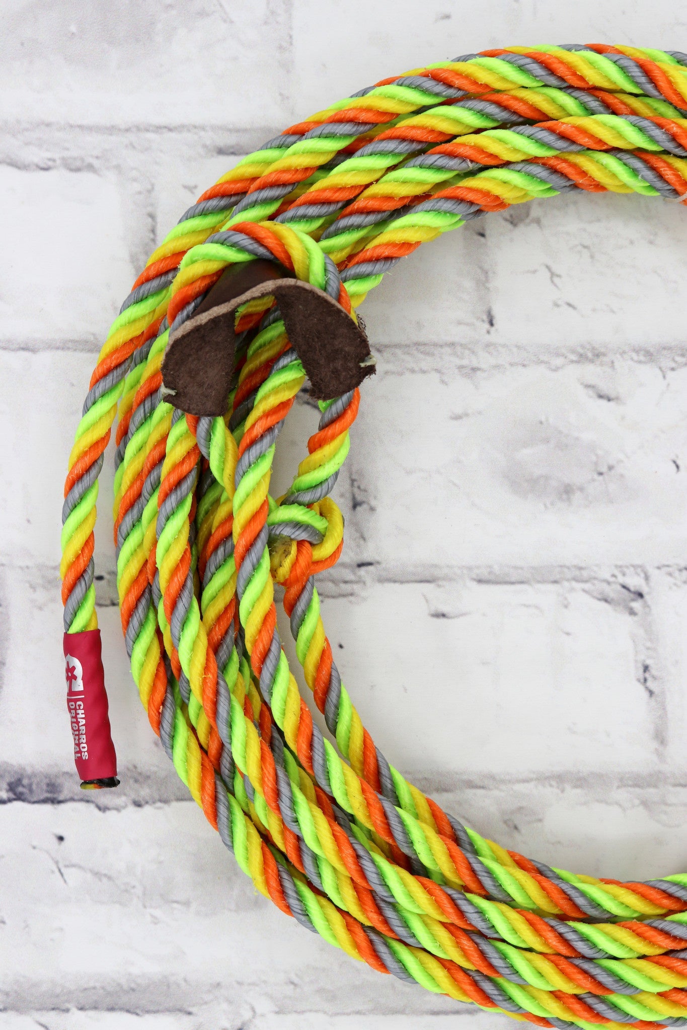 39 Ft Soga Para Florear Limon/Gris/ Amarillo Trick Rope Green - M - Royal Saddles - Ropes/Sogas