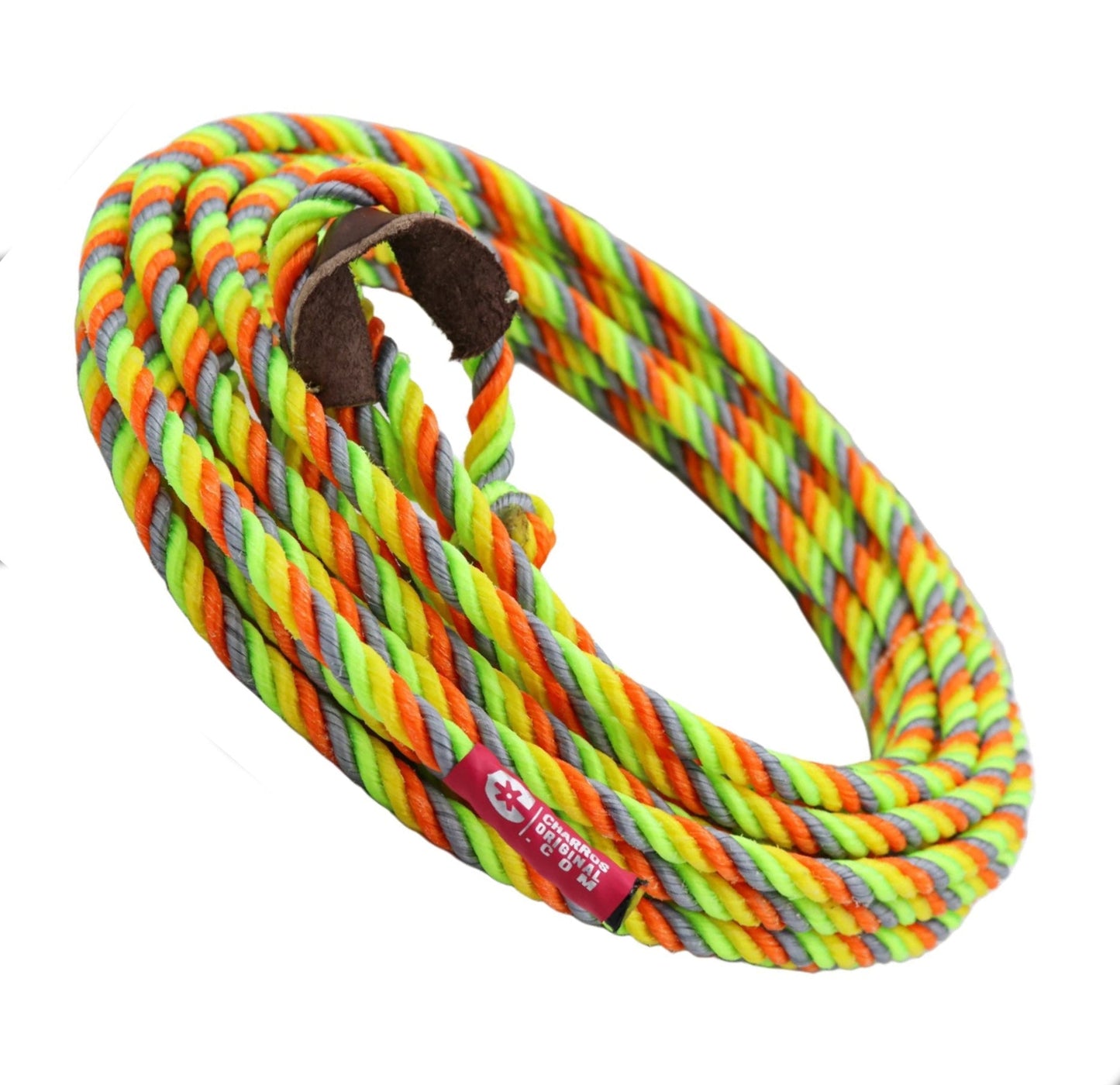 39 Ft Soga Para Florear Limon/Gris/ Amarillo Trick Rope Green - M - Royal Saddles - Ropes/Sogas