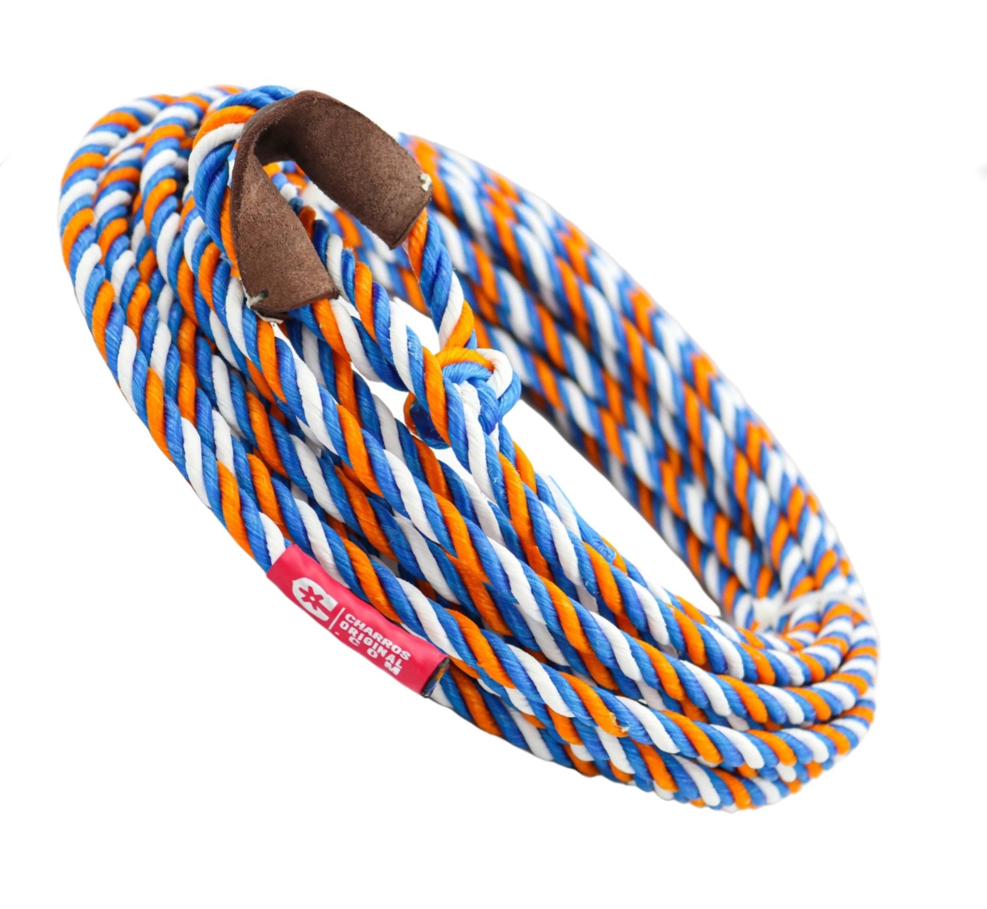 39FT. (12M) Azul Orange Charros Soga Charro Plastico Soga - M - Royal Saddles - Ropes/Sogas