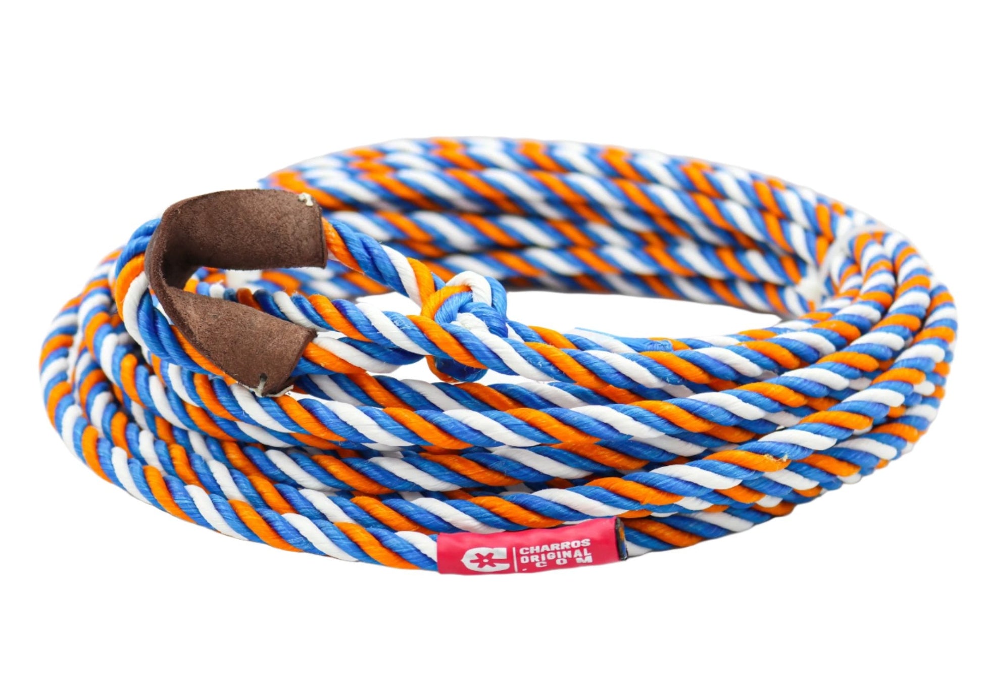 39FT. (12M) Azul Orange Charros Soga Charro Plastico Soga - M - Royal Saddles - Ropes/Sogas