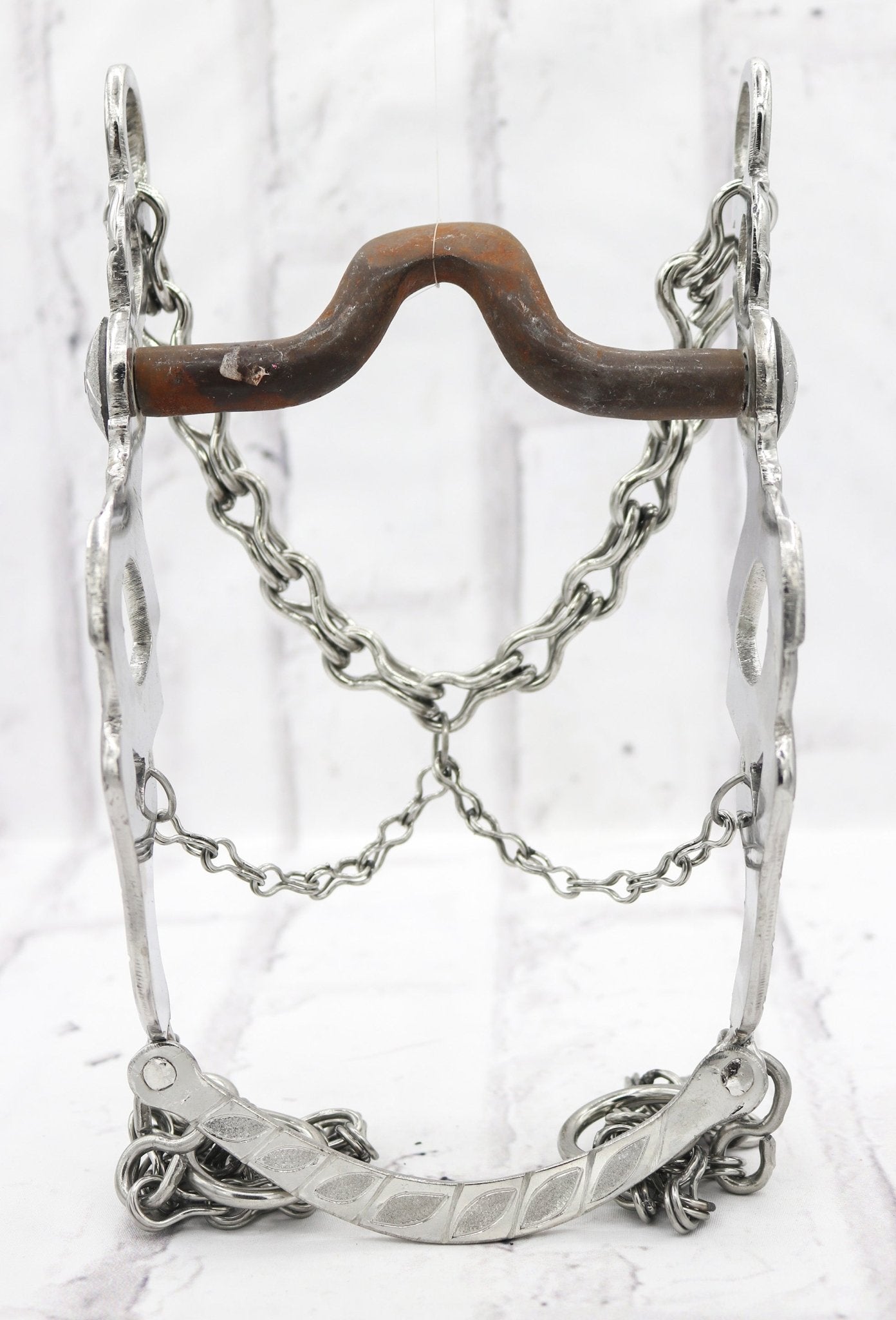 5 1/4" Fino Mexican Freno Bit Acero Charro - M - Royal Saddles - Charro Bits/Frenos