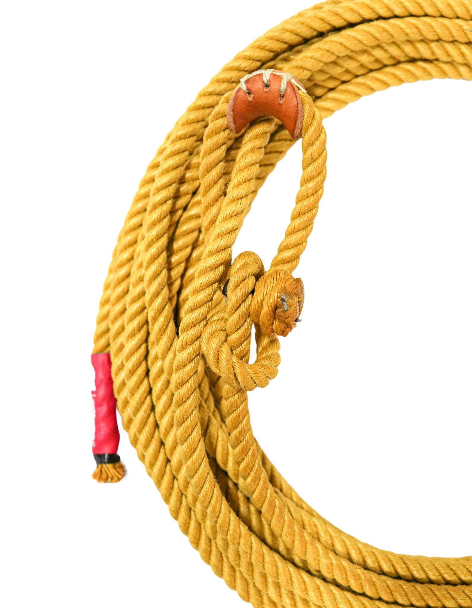 50 Ft Poly Nylon 11mm Lead Rope Yellow Soga De Plomo - M - Royal Saddles - Ropes/Sogas