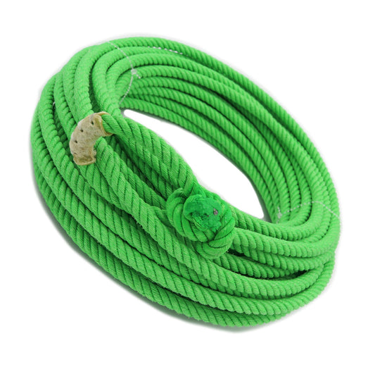 60Ft Lime Green 10.5mm Poly Nylon Rope Soga de Plomo - M - Royal Saddles - Ropes/Sogas