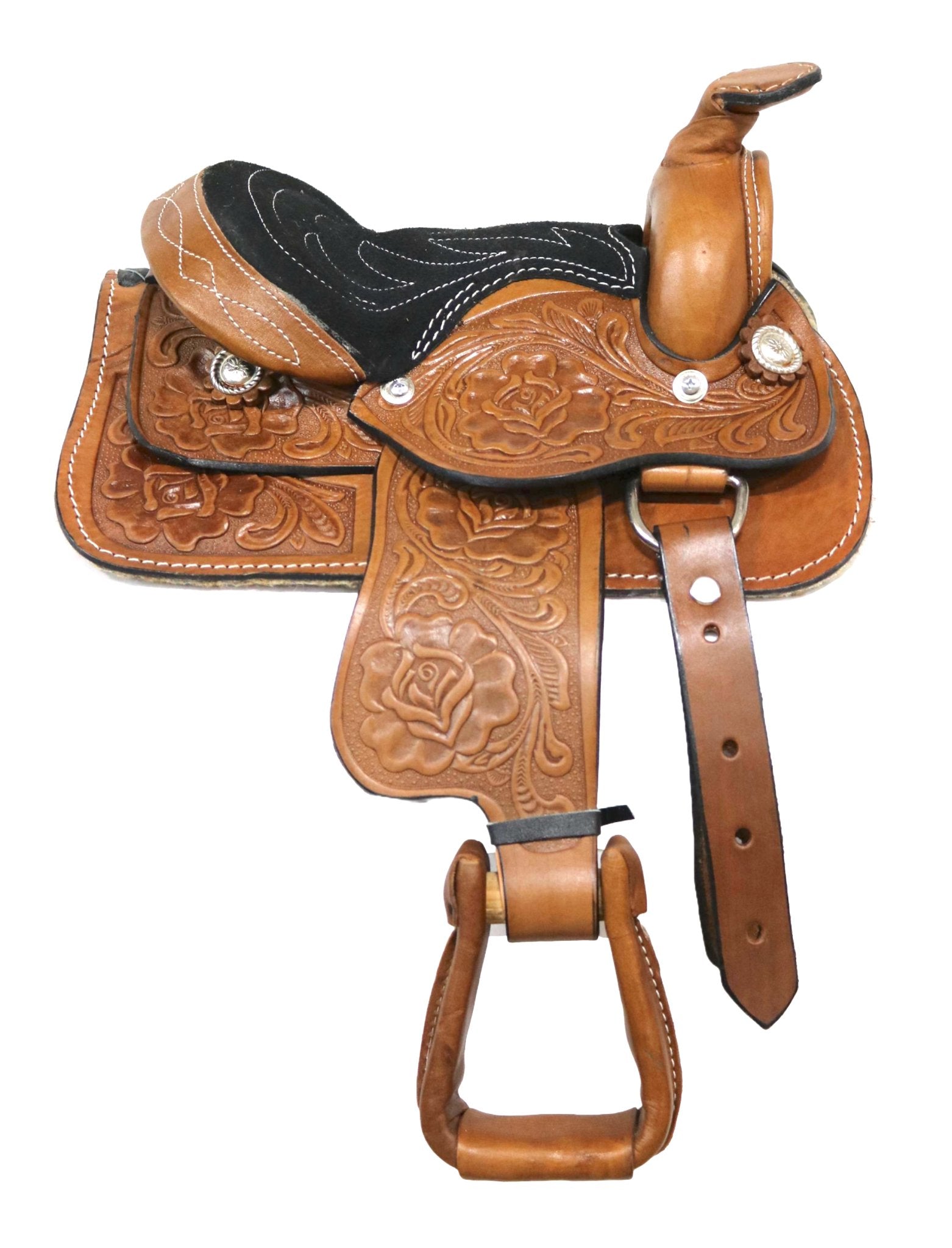 8" Brown Toddler Infant New Born Size Pony Toddler Saddle - M - Royal Saddles - Mini/Pony Saddles