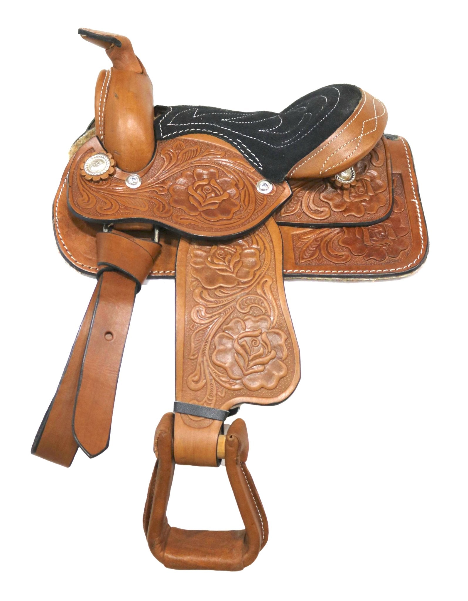 8" Brown Toddler Infant New Born Size Pony Toddler Saddle - M - Royal Saddles - Mini/Pony Saddles