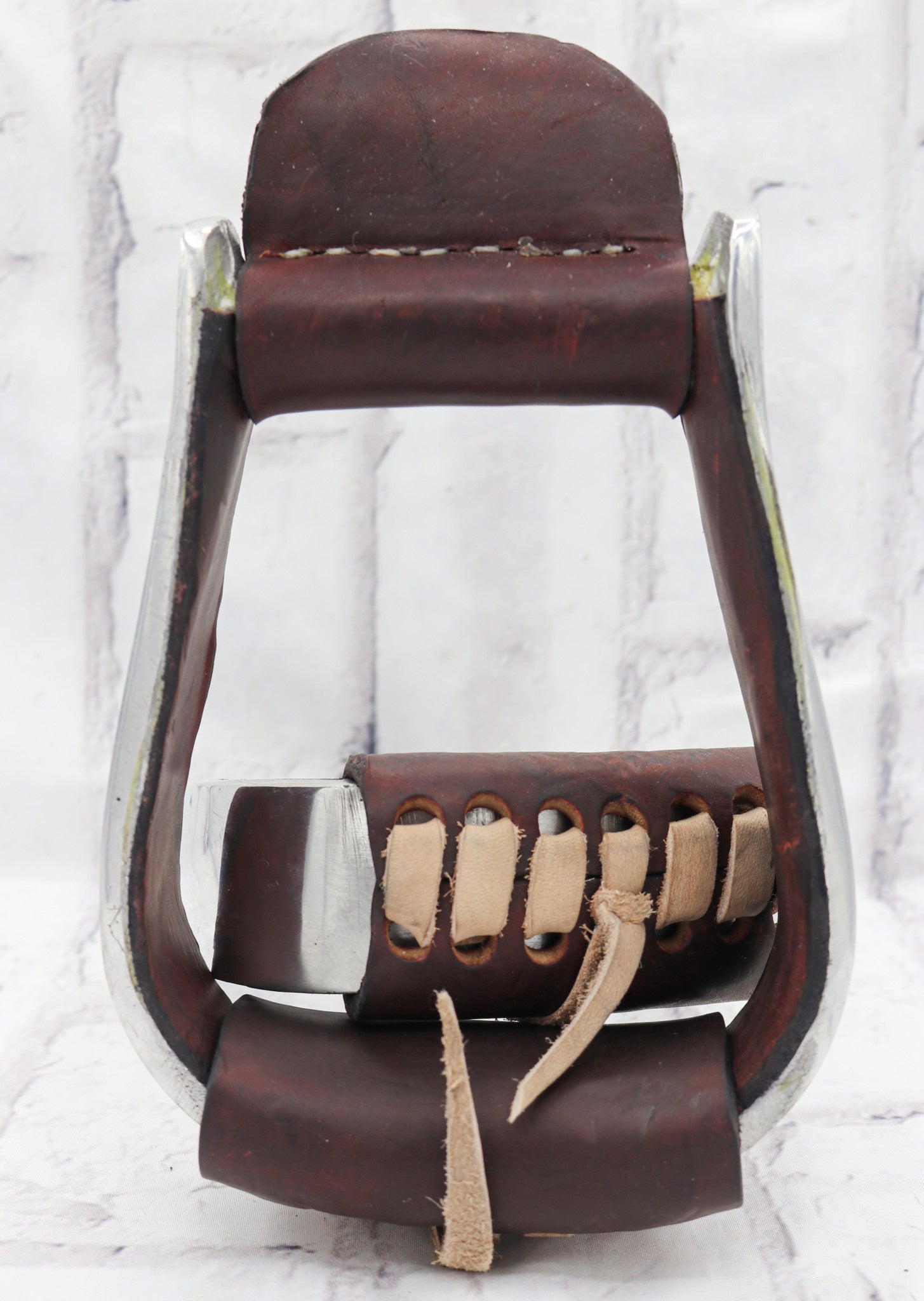 Aluminum Maroon Western Bell Horse Stirrups - M - Royal Saddles - Western Saddle Parts