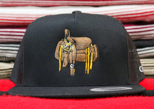 Black Escaramuza Albarda Snapback - M - Royal Saddles - Charros Original Hats