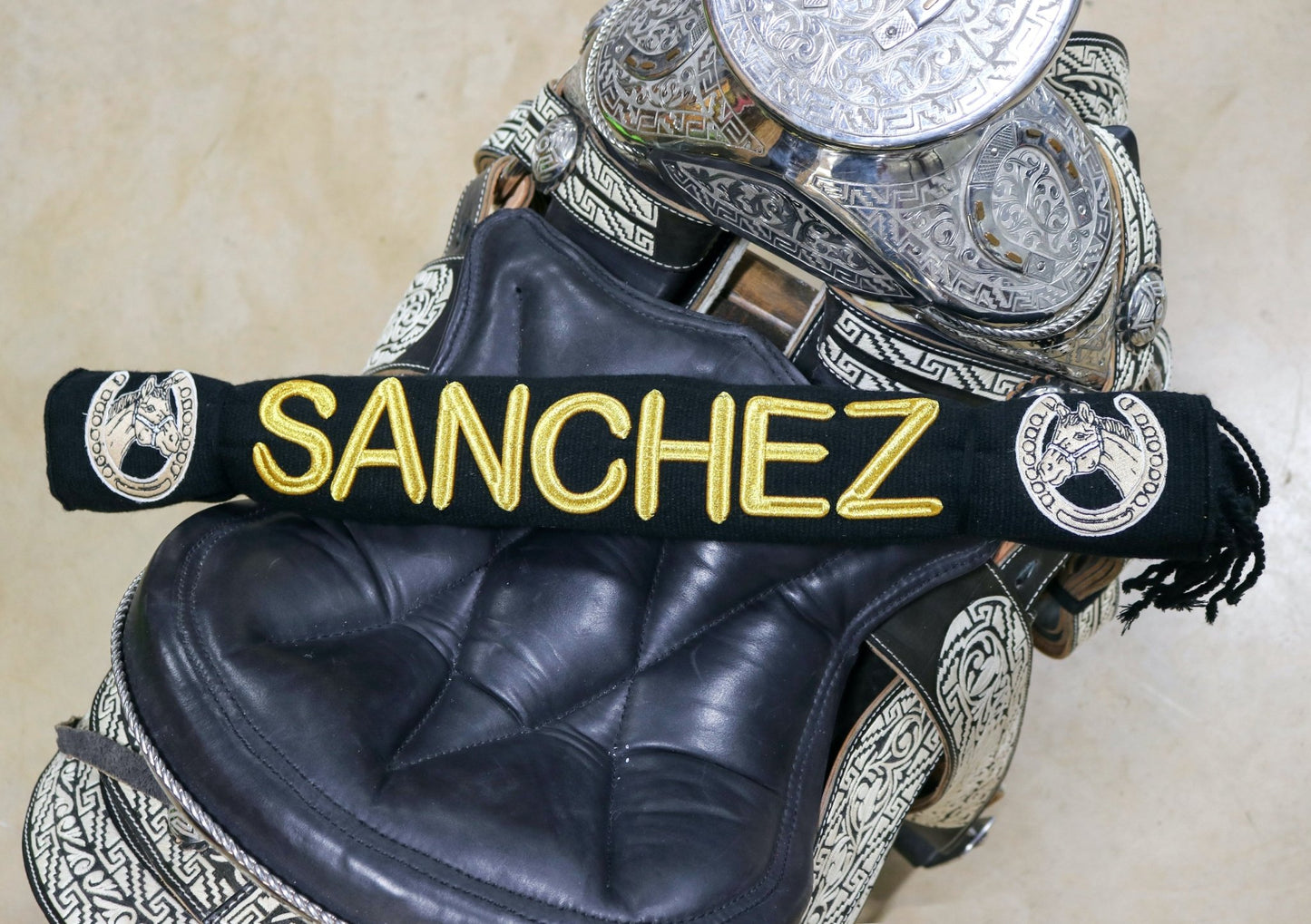 Black Sanchez Sarape Charro Montura - M - Royal Saddles - Sarapes