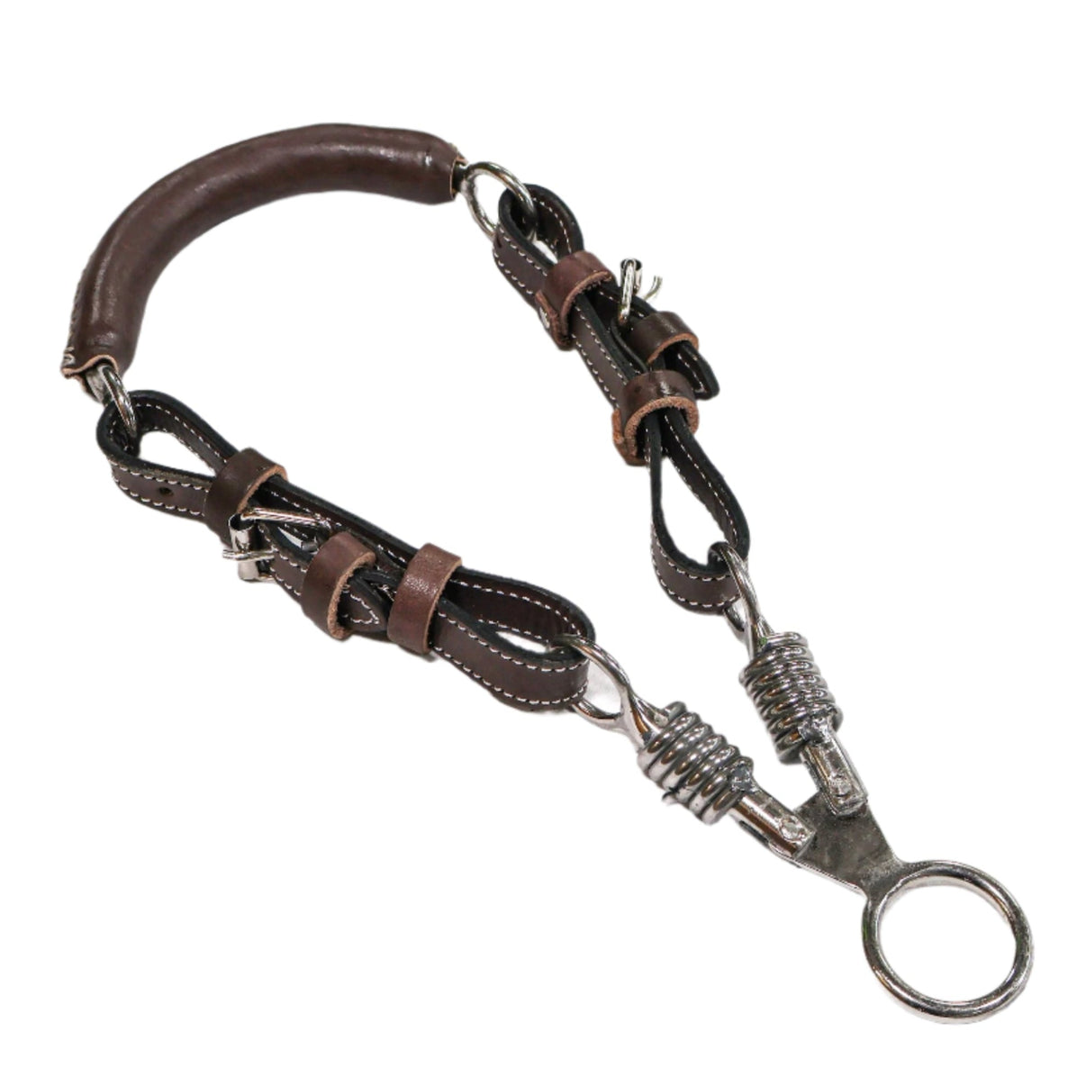 Brown Charro Bosal De Tijeras Leather Training Bosal - M - Royal Saddles - Charro Bozal