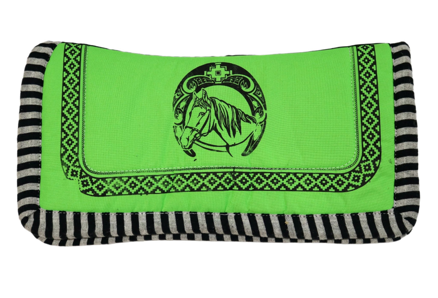 Carona Charra Lime Charro Saddle Pad II - M - Royal Saddles - Charro Pads/Caronas