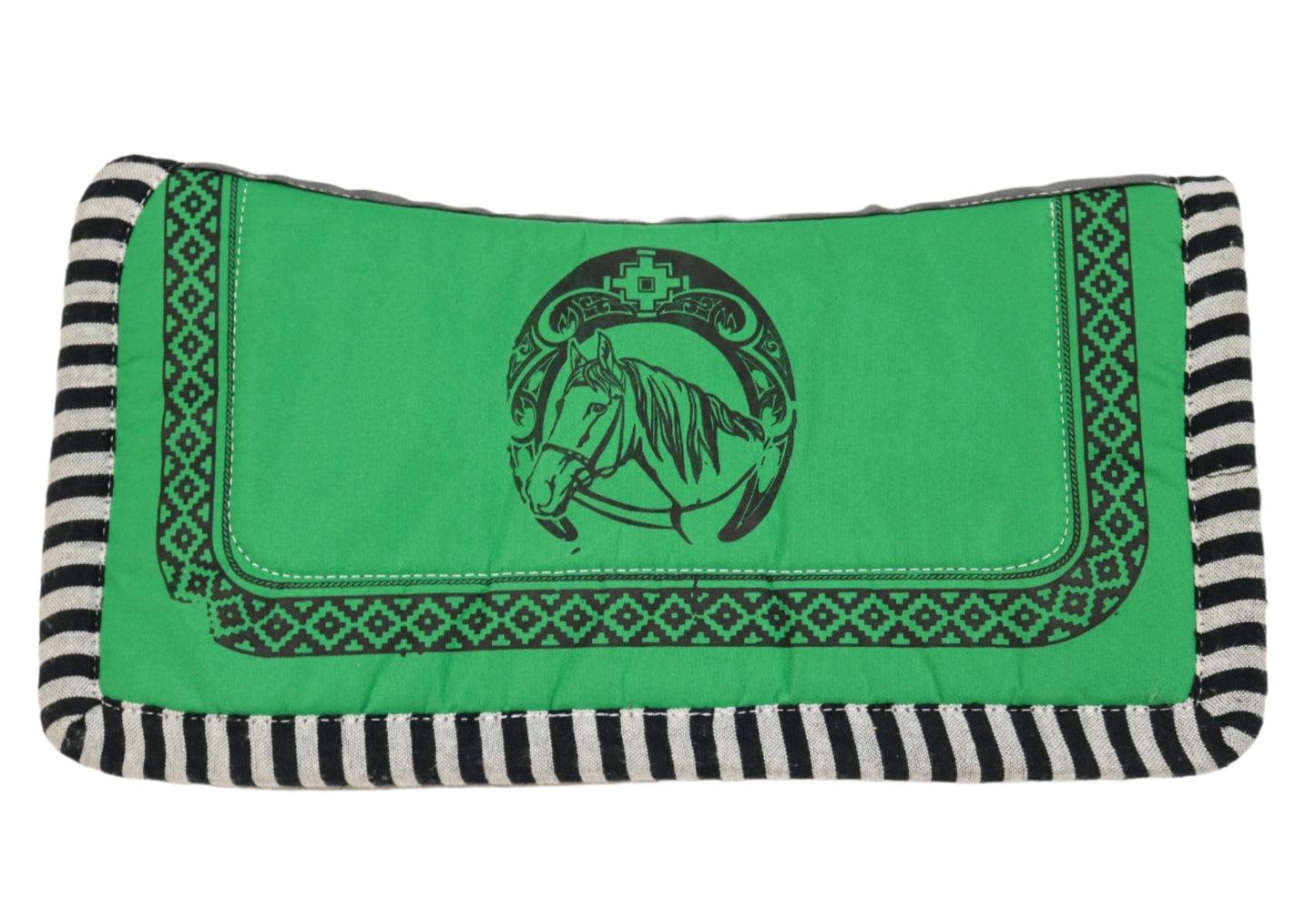 Carona Green Charro Horse Pad Lienzo Charro - M - Royal Saddles - Charro Pads/Caronas