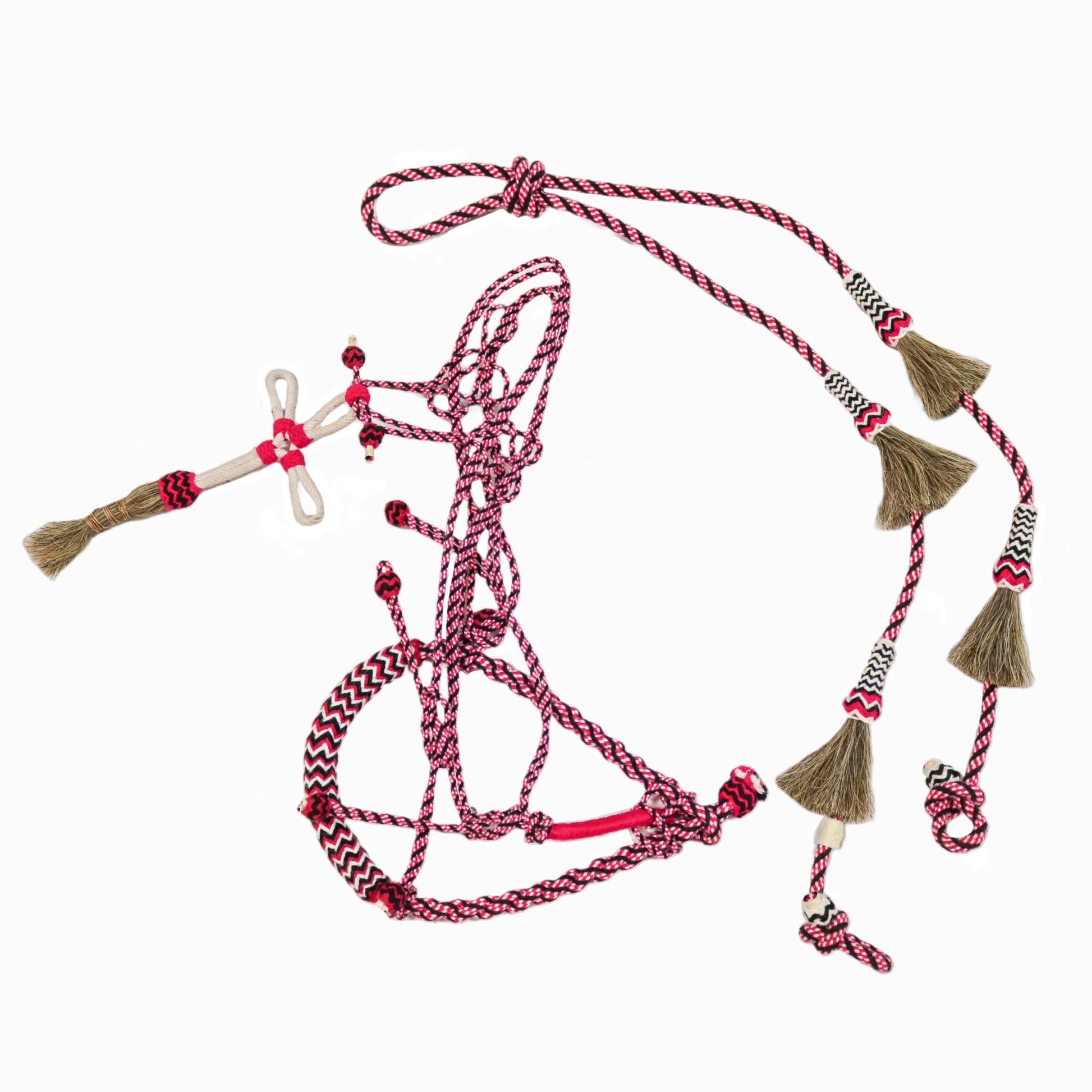 Charro Bosal Cabresto Pink Caballo Lienzo Charreria - M - Royal Saddles - Charro Bozal