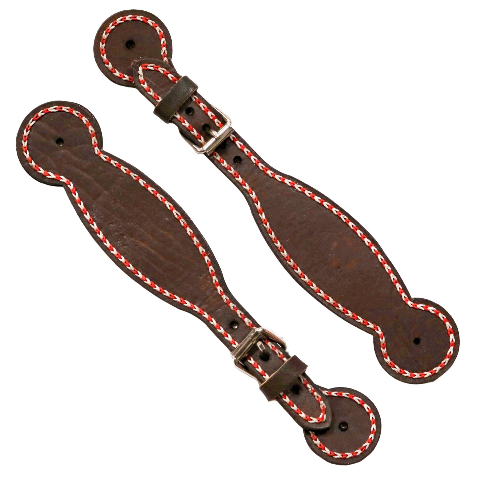 Charro Brown Spur Straps Cosido A Mano Correones - M - Royal Saddles - Charro Spurs Strap