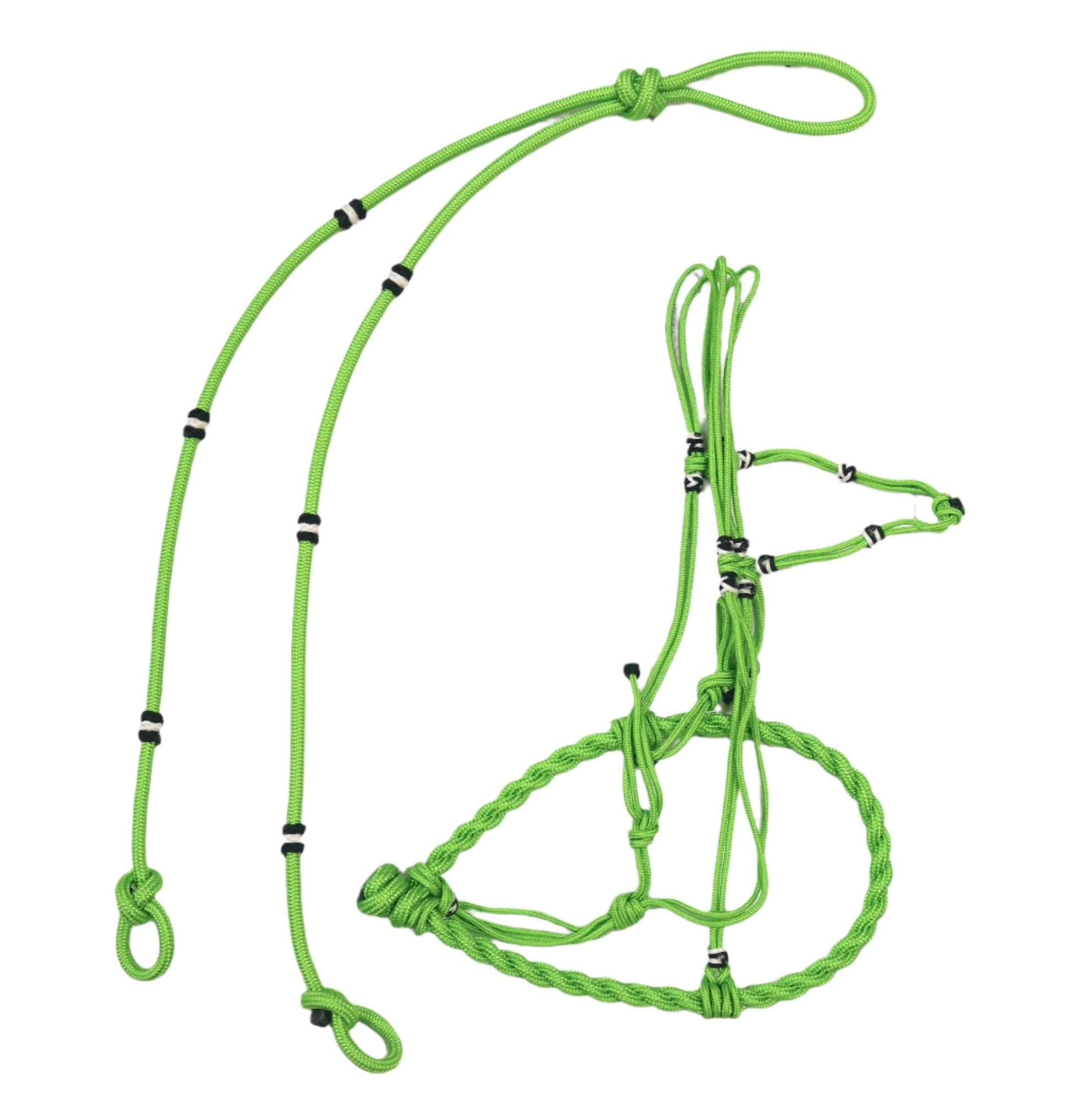 Charro Lime Green Bosalillo Bosal Reins - M - Royal Saddles - Charro Bozal