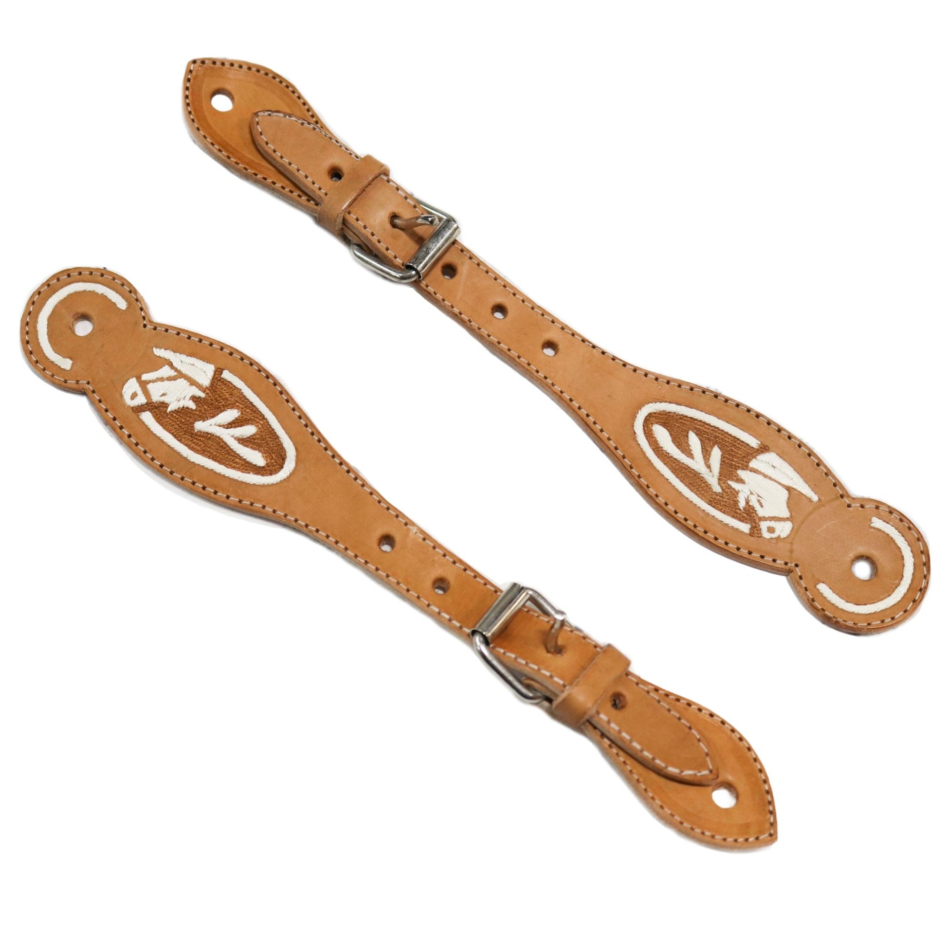 Charro Mexican Correones Piteados Espuelas Caballo - M - Royal Saddles - Charro Spurs Strap