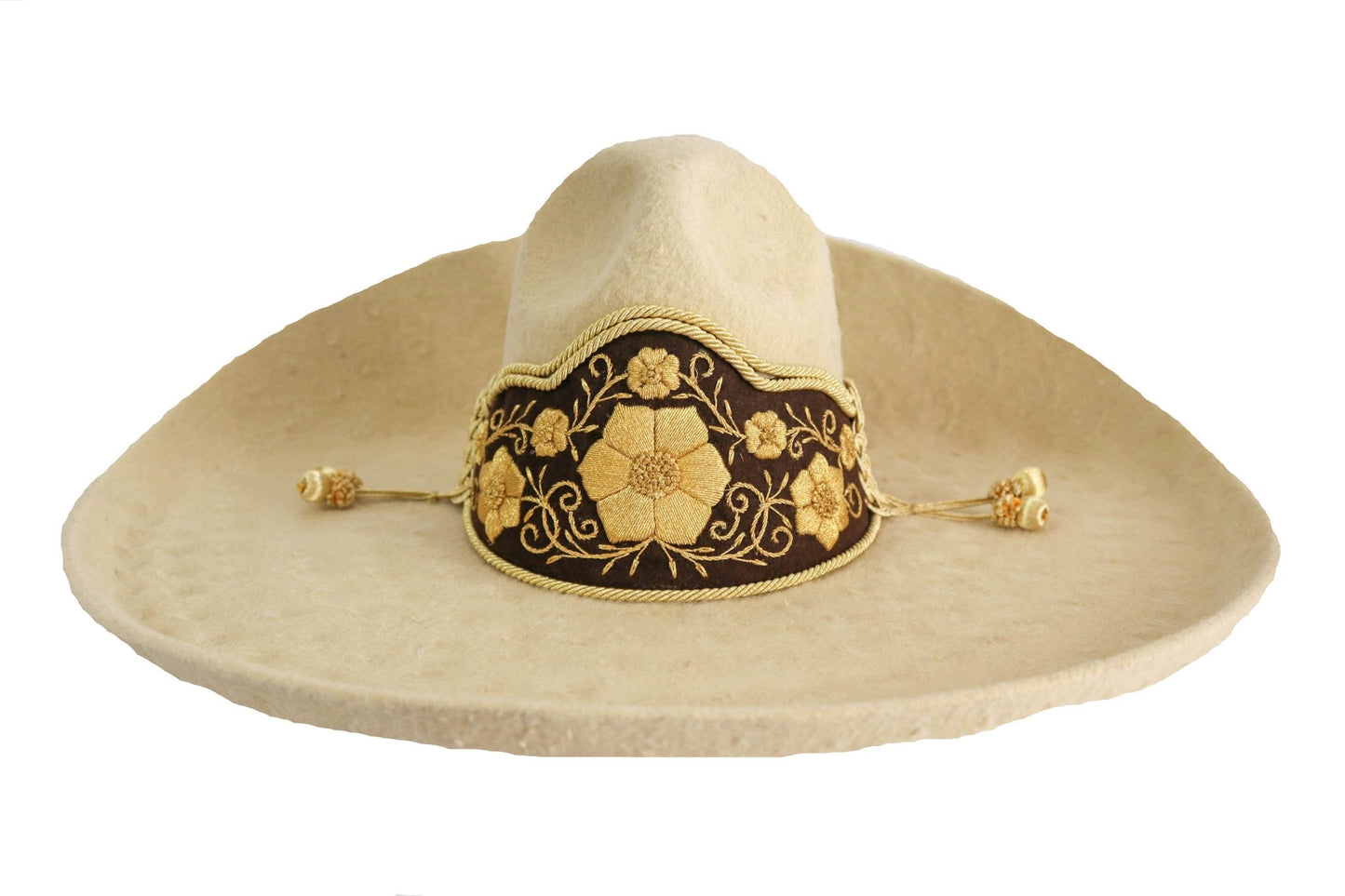 Charro MX 56 Crema Sombrero De Lana Hat - M - Royal Saddles - Sombreros Charros