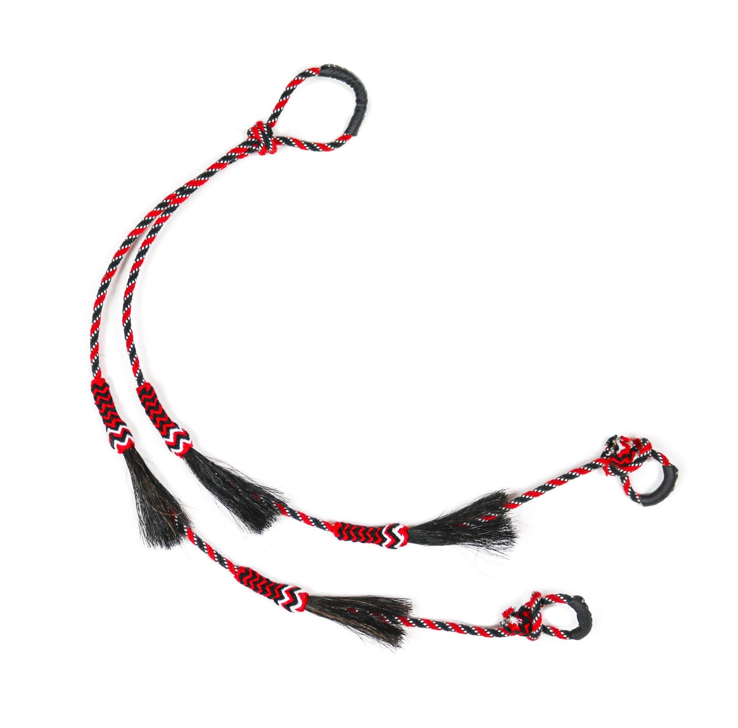 Charro Reins Dotted Horse Hair Crines Reindas Punteada - M - Royal Saddles - Charro Reins