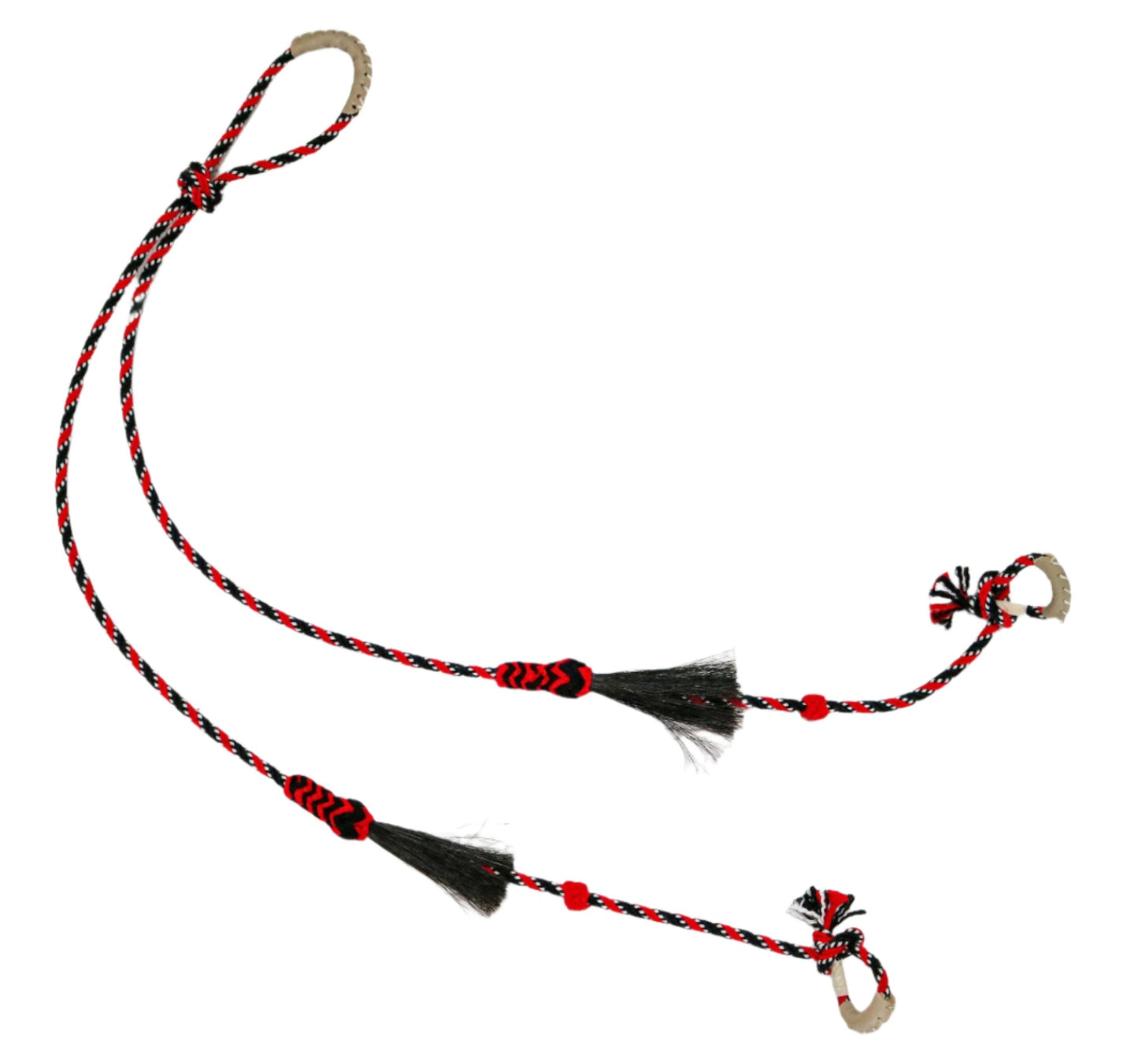 Charro Reins Punteada Dotted Horse Hair Riendas - M - Royal Saddles - Charro Reins