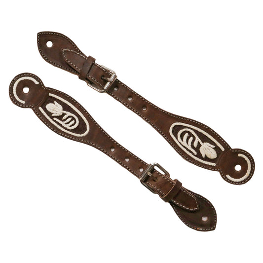 Charro Spur Straps Espuelas Piteados - M - Royal Saddles - Charro Spurs Strap