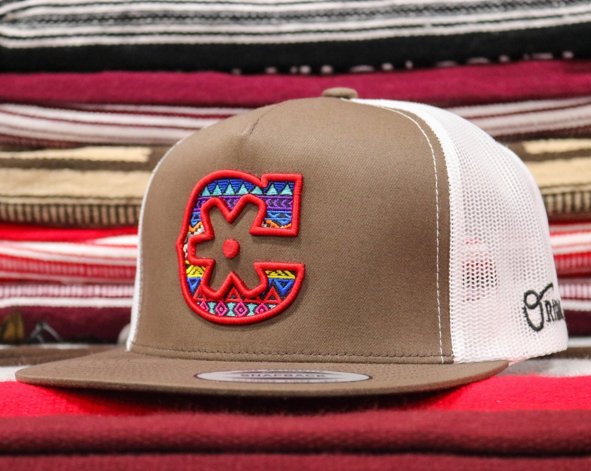 Charros Brown "C" Navajo Snapback - M - Royal Saddles - Charros Original Hats