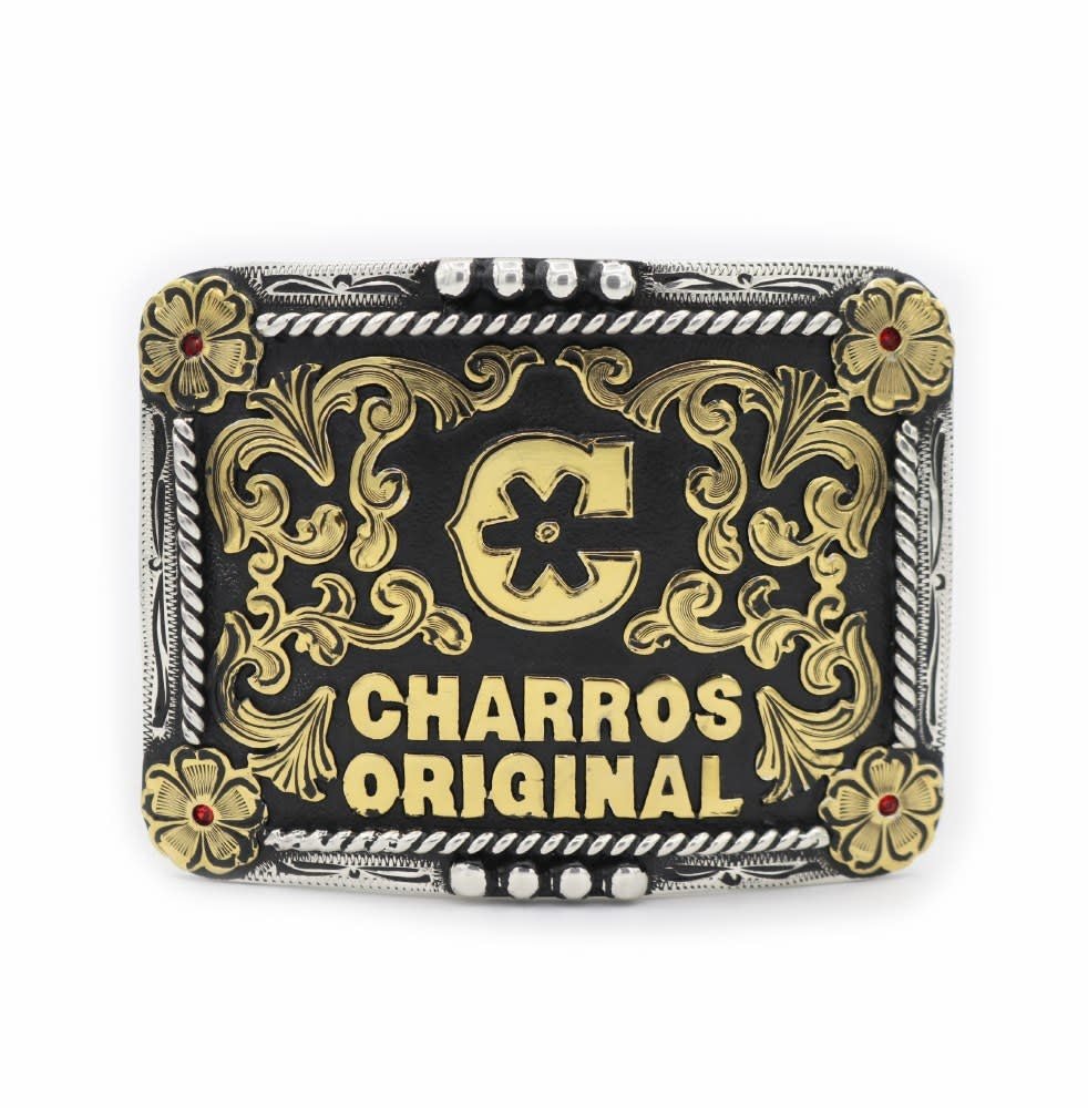 Charros Original Engraved Custom Buckle - M - Royal Saddles - Belts/Buckles