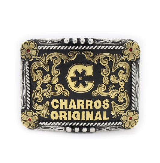 Charros Original Engraved Custom Buckle - M - Royal Saddles - Belts/Buckles