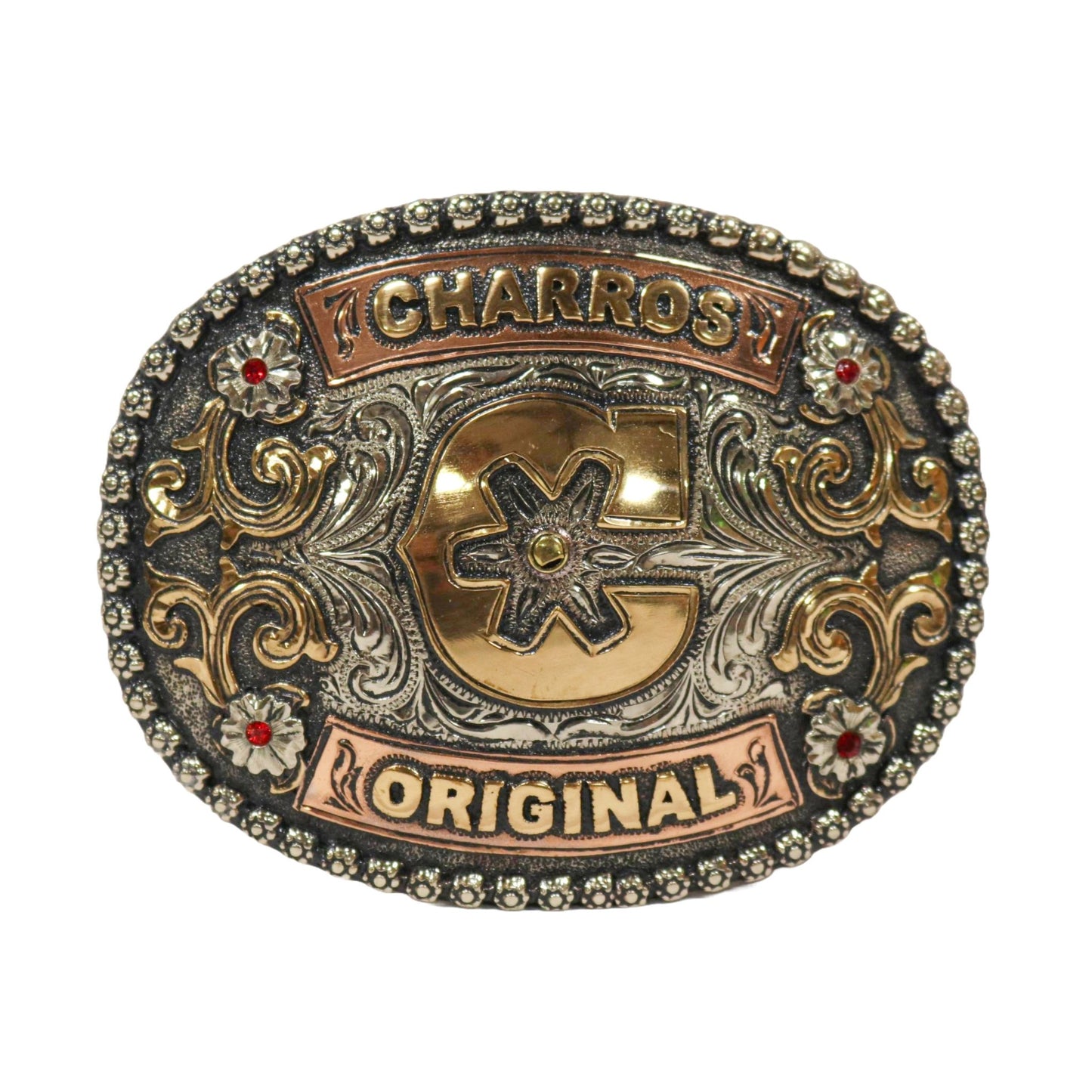 Charros Original Show “C” Belt Buckle Hebilla - M - Royal Saddles - Belts/Buckles