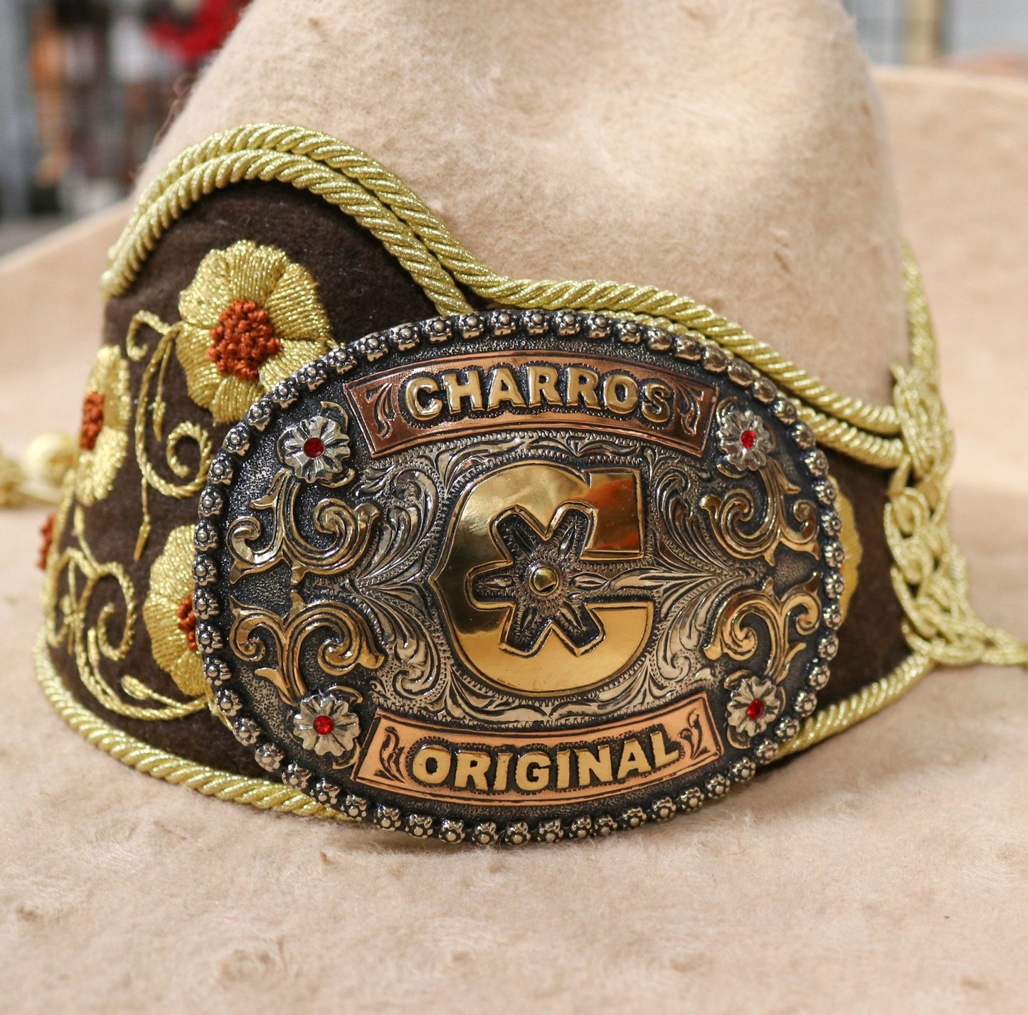 Charros Original Show “C” Belt Buckle Hebilla - M - Royal Saddles - Belts/Buckles