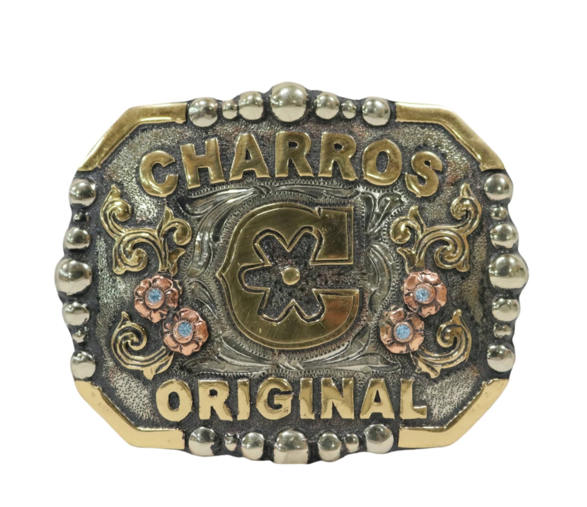 Custom Buckle “C" Charros Original - M - Royal Saddles - Belts/Buckles