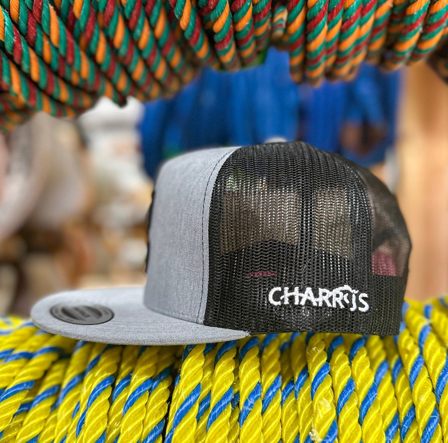 Gray "3D" Snapback Trucker - M - Royal Saddles - Charros Original Hats