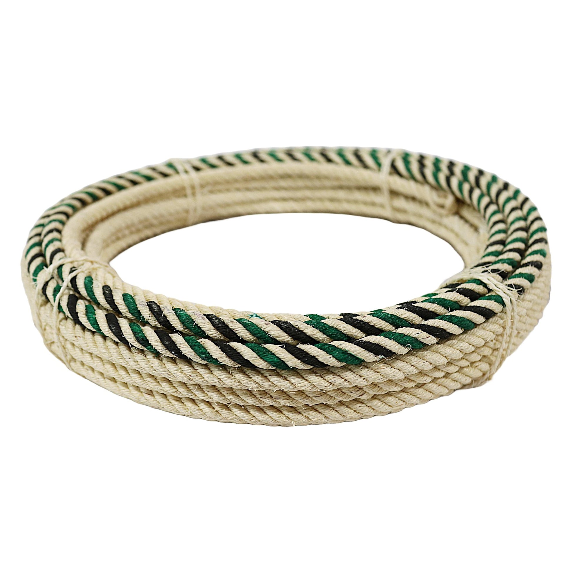 Green 55FT Ixtle Maguey Lariat 4 Strand Lasso Rope Soga Charra - M - Royal Saddles - Ropes/Sogas