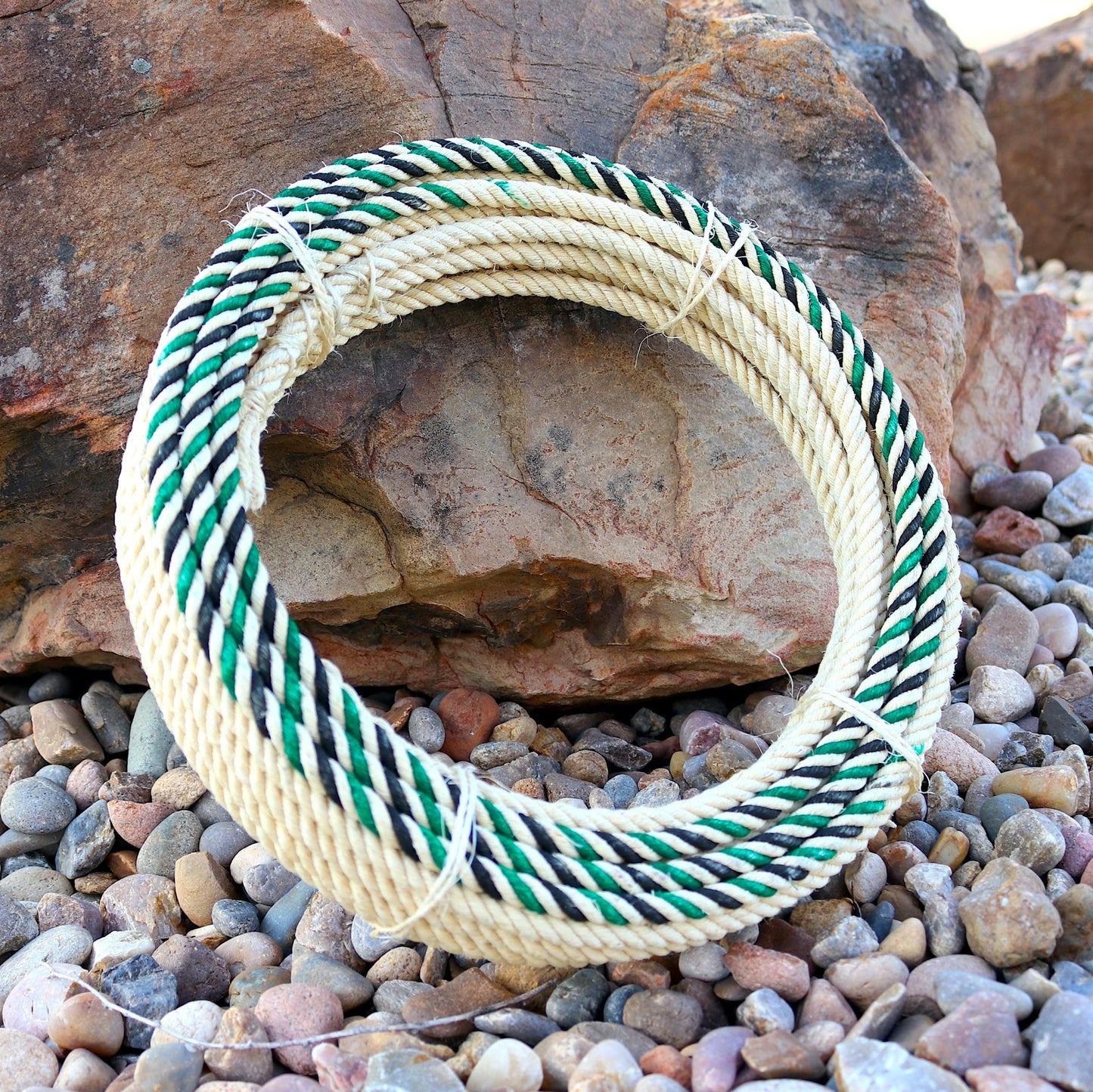 Green 55FT Ixtle Maguey Lariat 4 Strand Lasso Rope Soga Charra - M - Royal Saddles - Ropes/Sogas