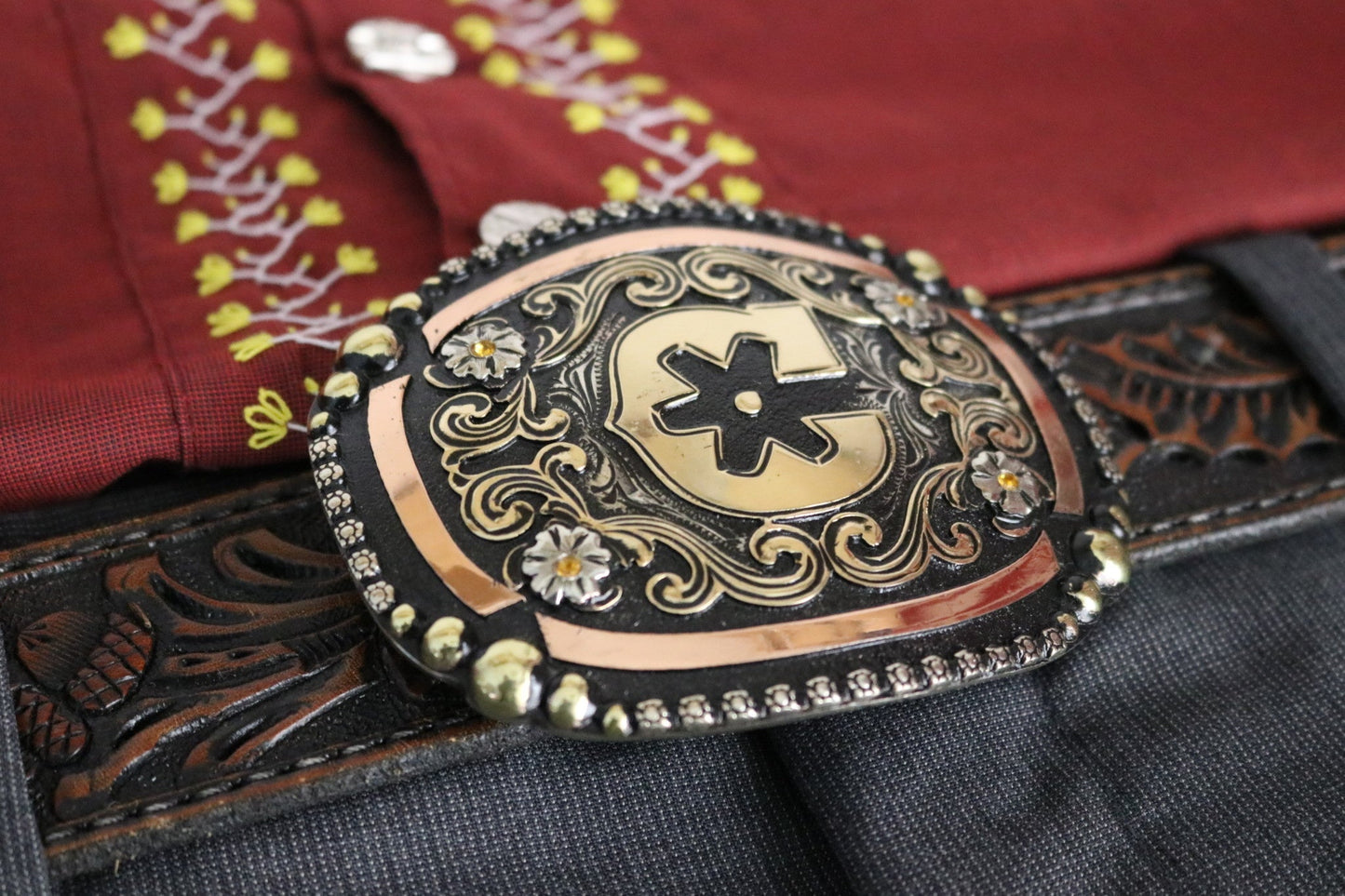 Handmade Charros Original “C” Buckle - M - Royal Saddles - Belts/Buckles