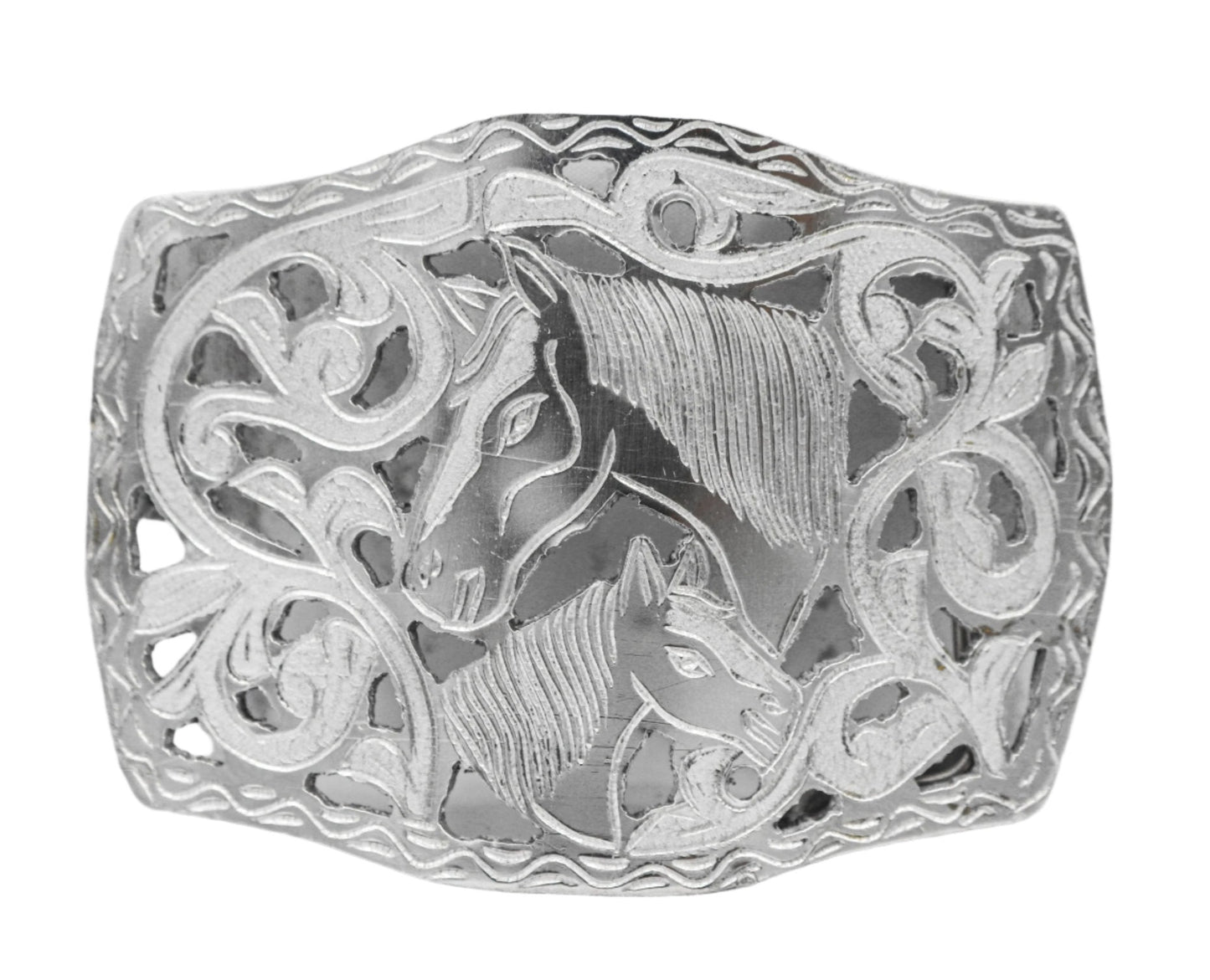 Hebilla Acero Stainless Steel Charro Belt Buckle - M - Royal Saddles - Belts/Buckles