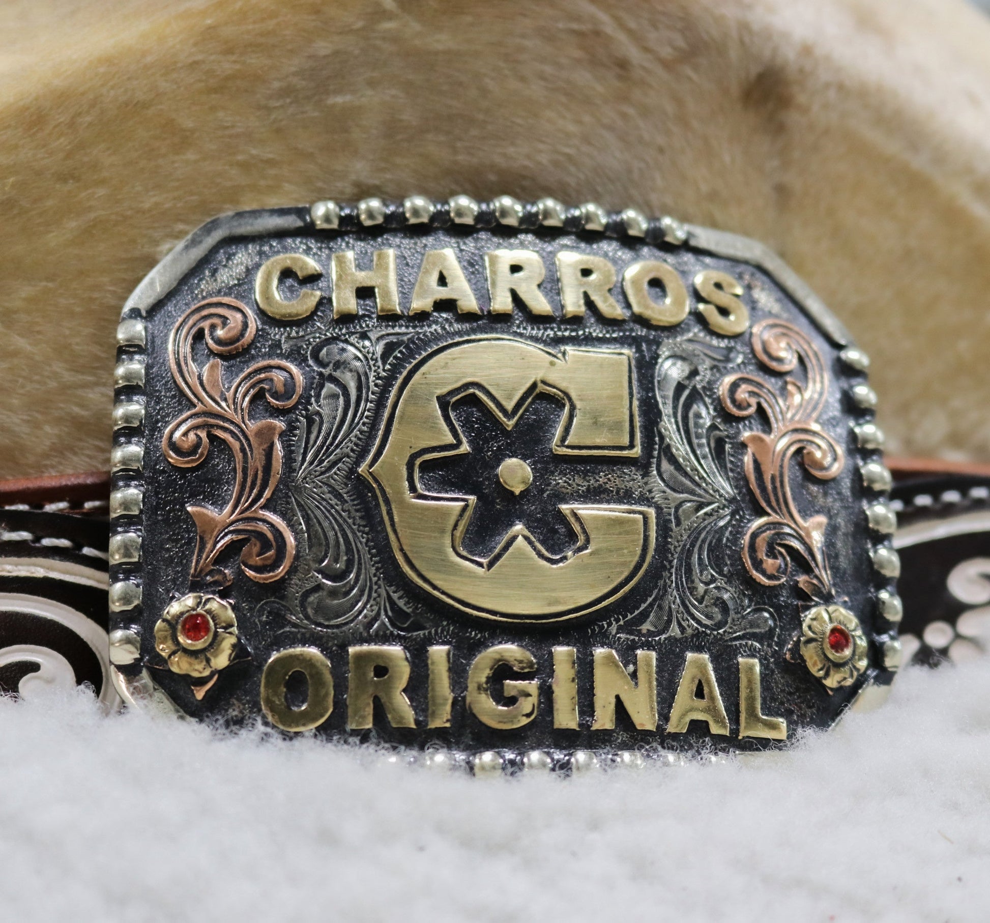 Hebilla Charra “C" Charros Original Buckle (4" x 3") - M - Royal Saddles - Belts/Buckles