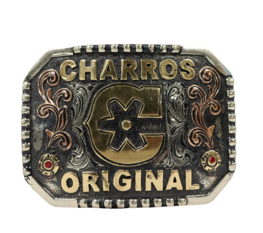 Hebilla Charra “C" Charros Original Buckle (4" x 3") - M - Royal Saddles - Belts/Buckles