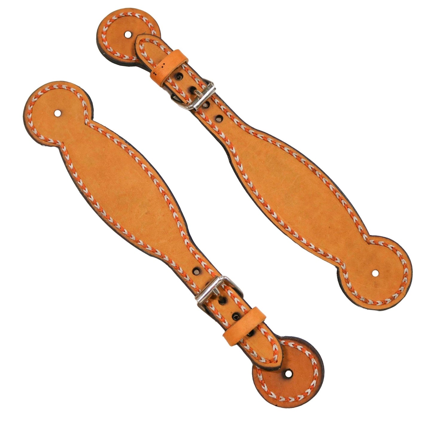 Honey Charro Cosido Spur Straps Correones Espuelas - M - Royal Saddles - Charro Spurs Strap