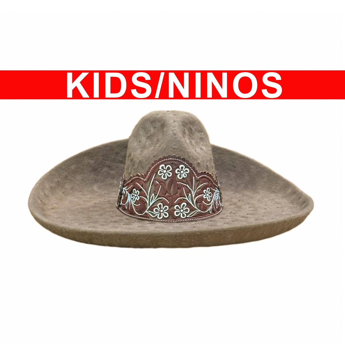 Kids Nino MEX 50 Cafe Sombrero Charro - M - Royal Saddles - Sombreros Charros