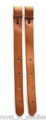 Leather Flank Rear back Billets (Pair) - M - Royal Saddles - Western Saddle Parts